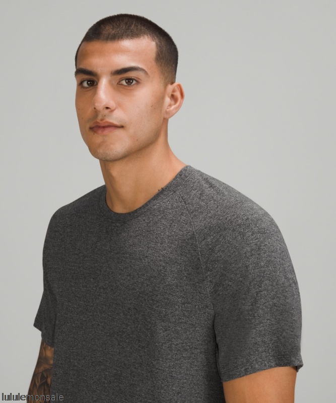 Lululemon Deutschland DELULU812 | Schwarzes Drysense Trainings-kurzarmshirt